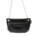 Flat Bag /shiny/, płaska torebka z eko skóry z suwakiem z przodu