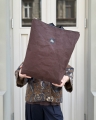 paper backpack bitter choco