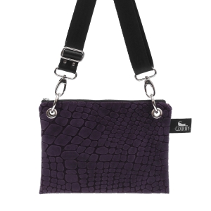 Kosmetyczka Croco violet /z opcją noszenia jako torebki/    